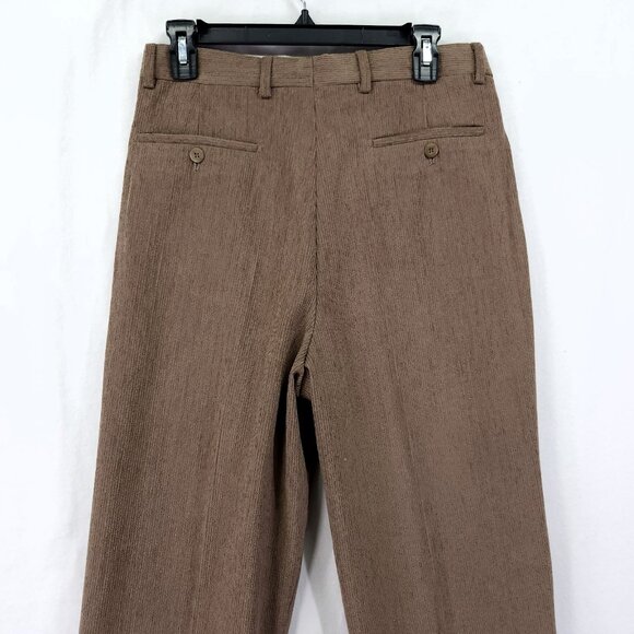 St. Croix Men's Pleated Textured Wool Blend Pants 30x27 Straight Cuff Leg - Picture 13 of 15